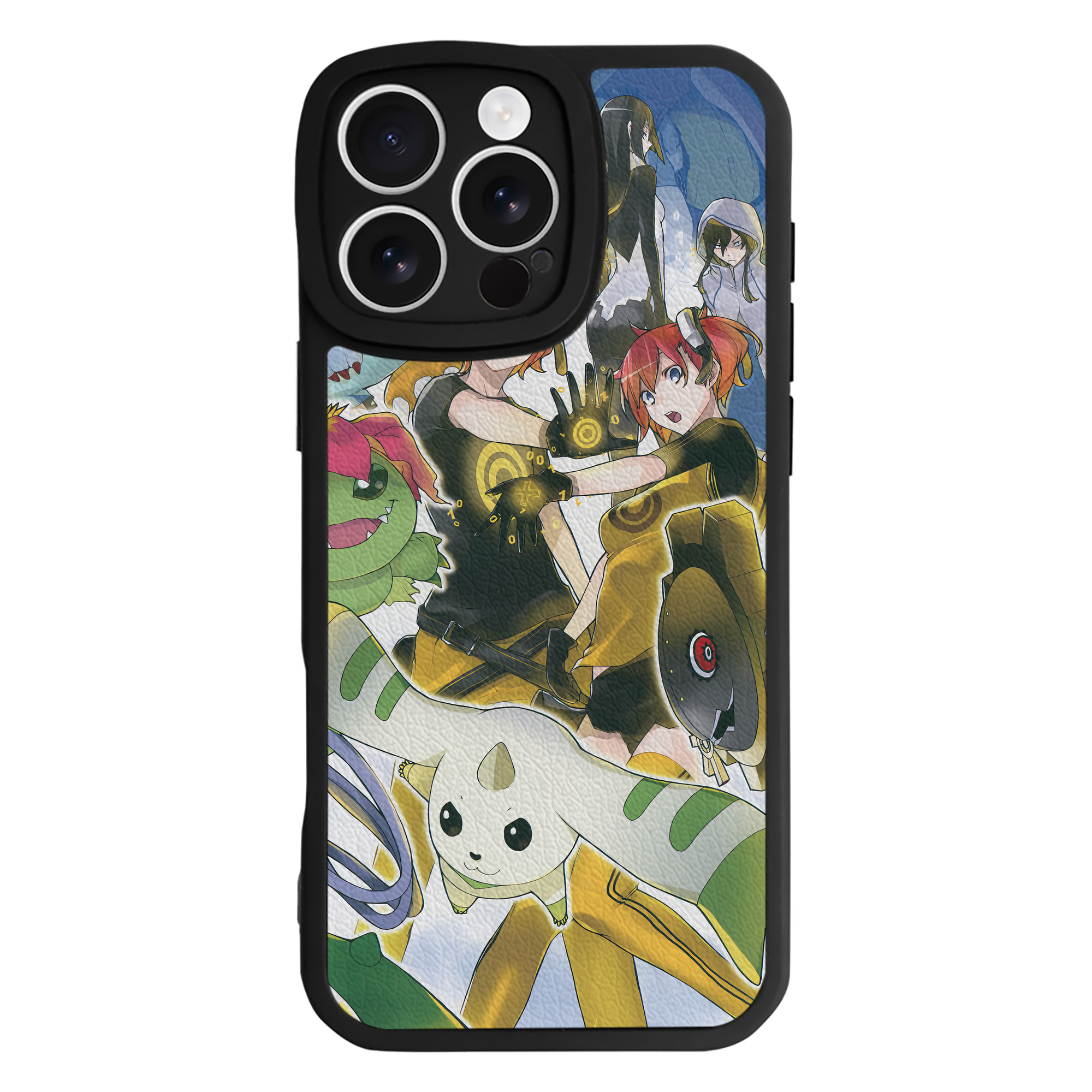 （画像用） Digimon デジタルモンスター/デジモン 【iPhone 16シリーズ対応】シリコンスマホケース（レザー調） 材質：シリコン